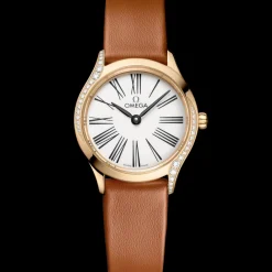 26 mm, Moonshine™ gold on leather strap^OMEGA Hot