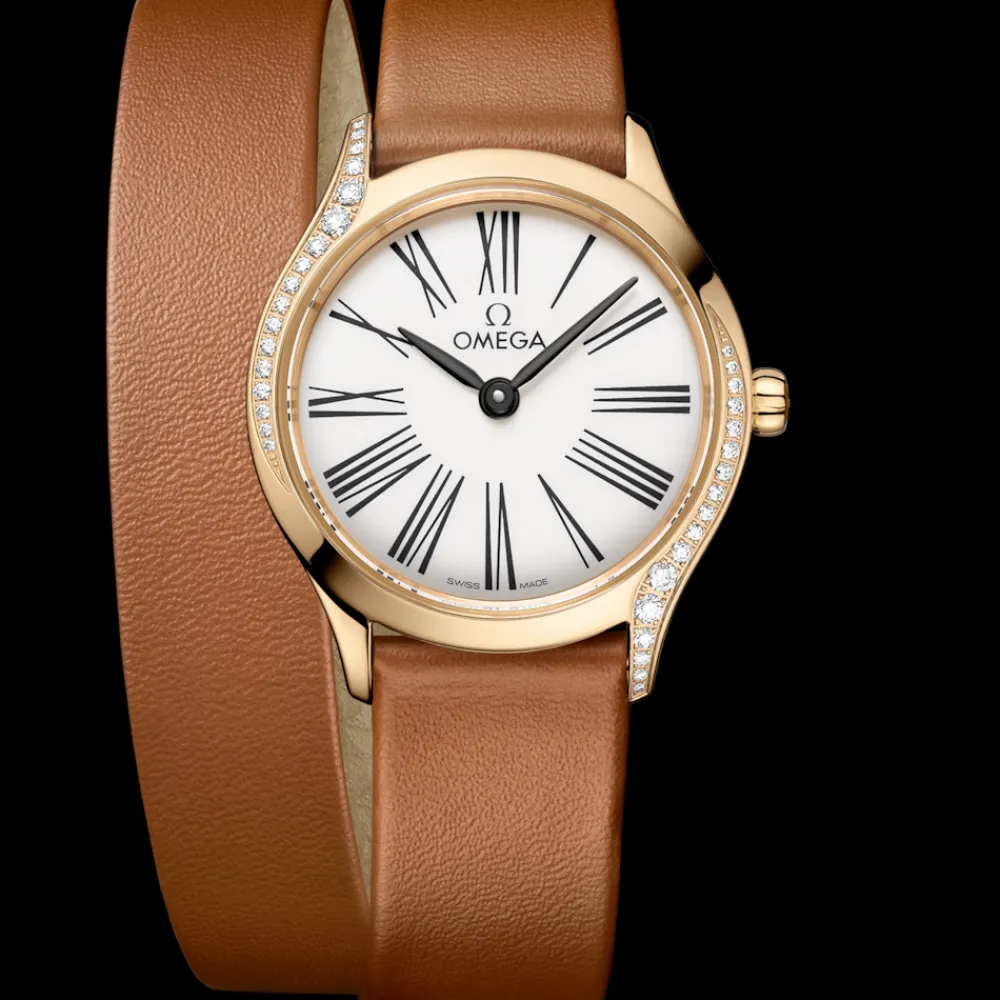 26 mm, Moonshine™ gold on leather strap^OMEGA Outlet