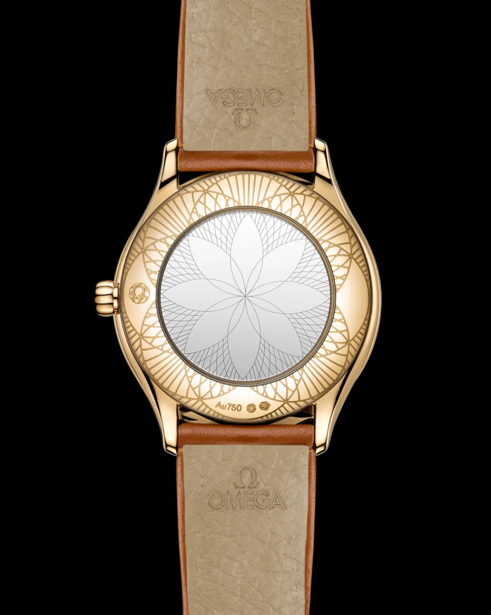 26 mm, Moonshine™ gold on leather strap^OMEGA Outlet