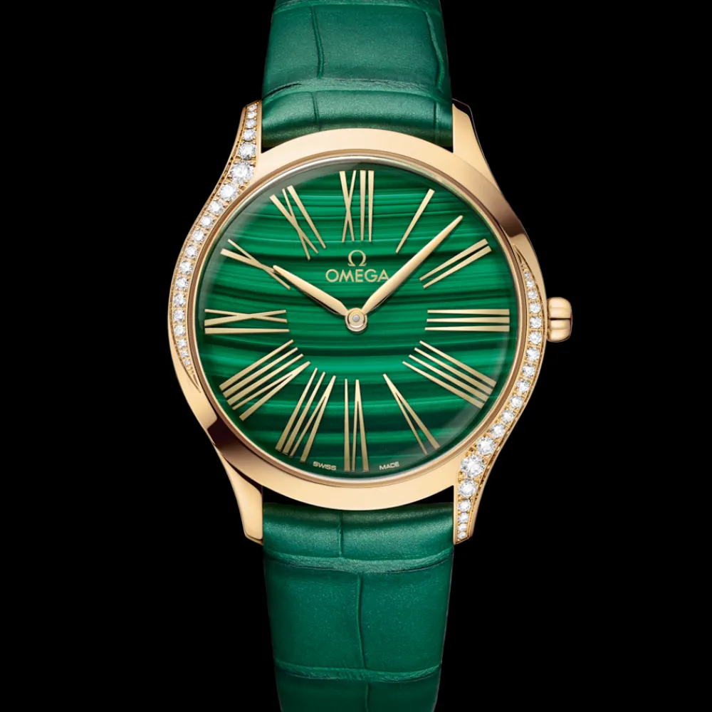36 mm, Moonshine™ gold on leather strap^OMEGA Sale