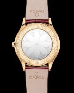 36 mm, Moonshine™ gold on leather strap^OMEGA New