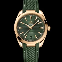 41 mm, Moonshine™ gold on rubber strap^OMEGA New