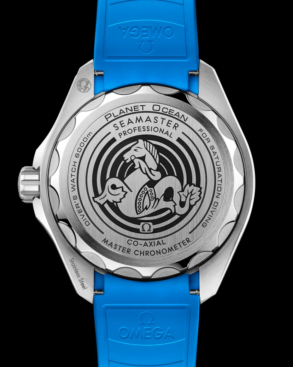 45.5 mm, O‑MEGASTEEL on rubber strap^OMEGA Discount