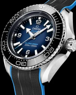 45.5 mm, O‑MEGASTEEL on rubber strap^OMEGA Discount