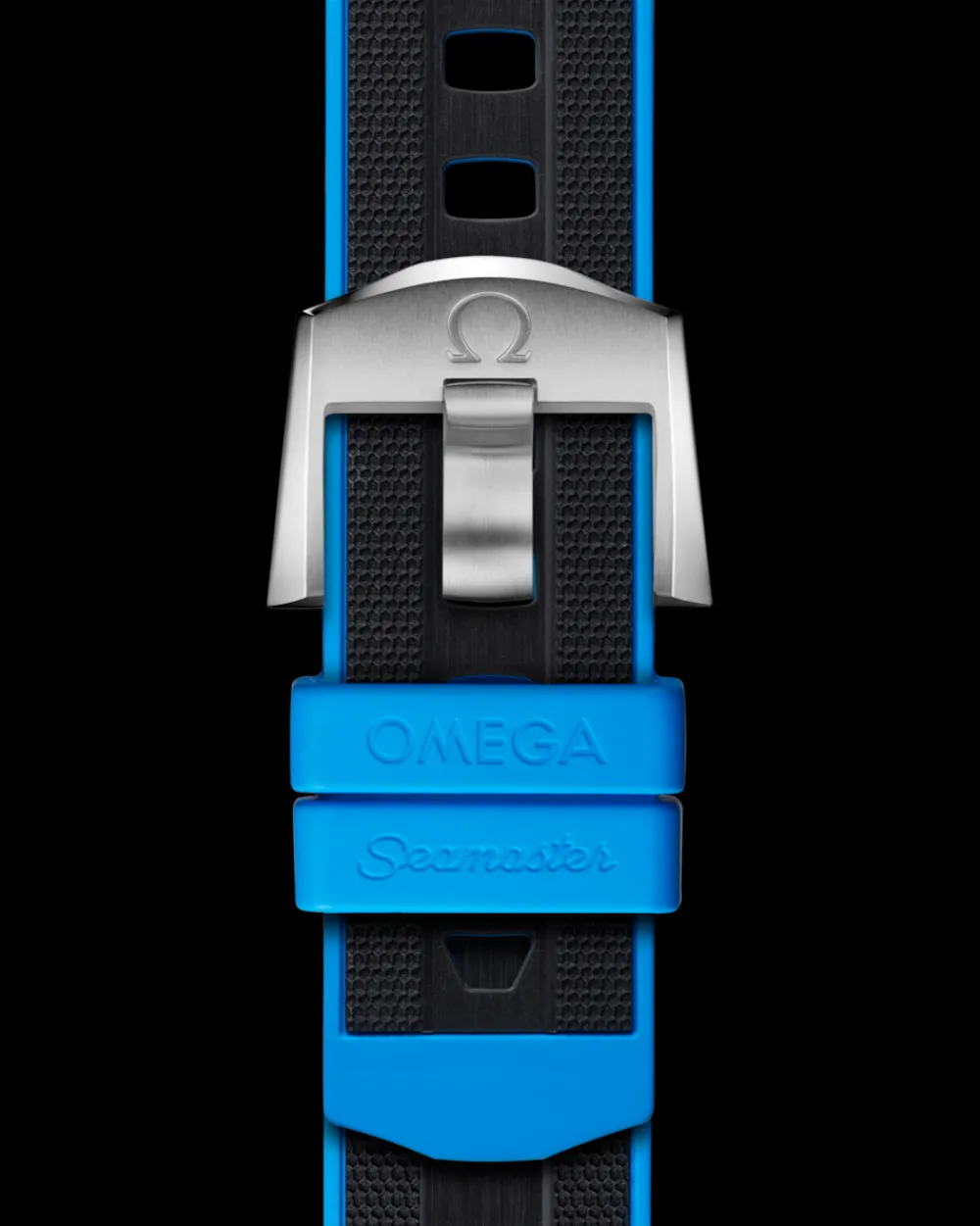 45.5 mm, O‑MEGASTEEL on rubber strap^OMEGA Discount