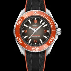 45.5 mm, O‑MEGASTEEL on rubber strap^OMEGA Hot