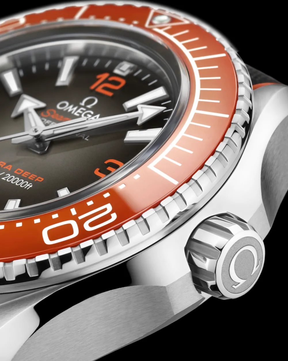 45.5 mm, O‑MEGASTEEL on rubber strap^OMEGA Hot