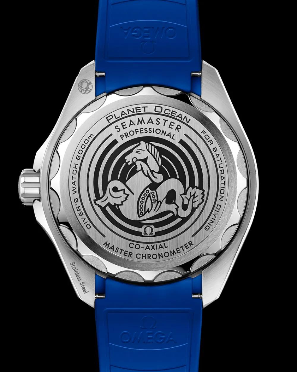 45.5 mm, O‑MEGASTEEL on rubber strap^OMEGA Best