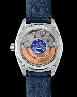 39 mm, platinum on leather strap^OMEGA Discount