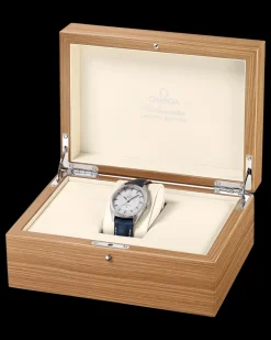39 mm, platinum on leather strap^OMEGA Discount