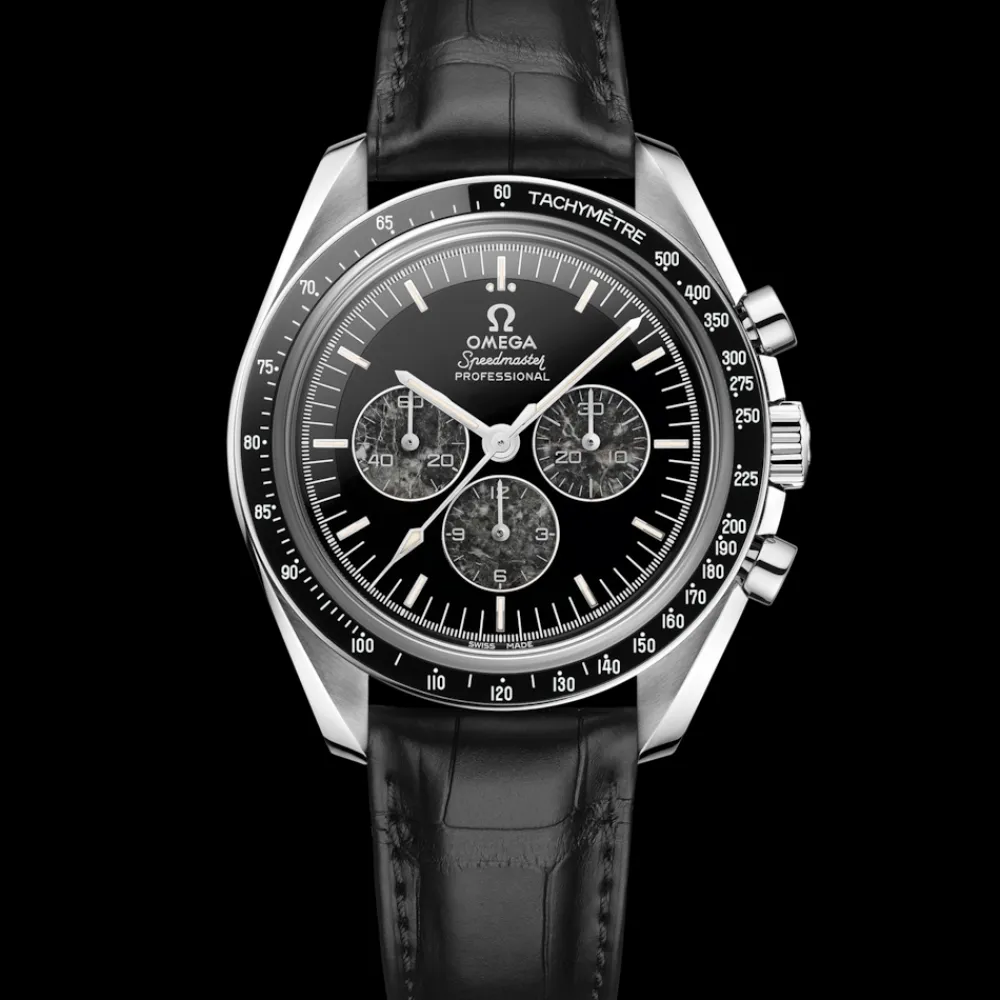 42 mm, platinum on leather strap^OMEGA Clearance