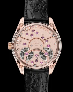 43 mm, Sedna™ gold ‑ Canopus Gold™ on leather strap^OMEGA Online