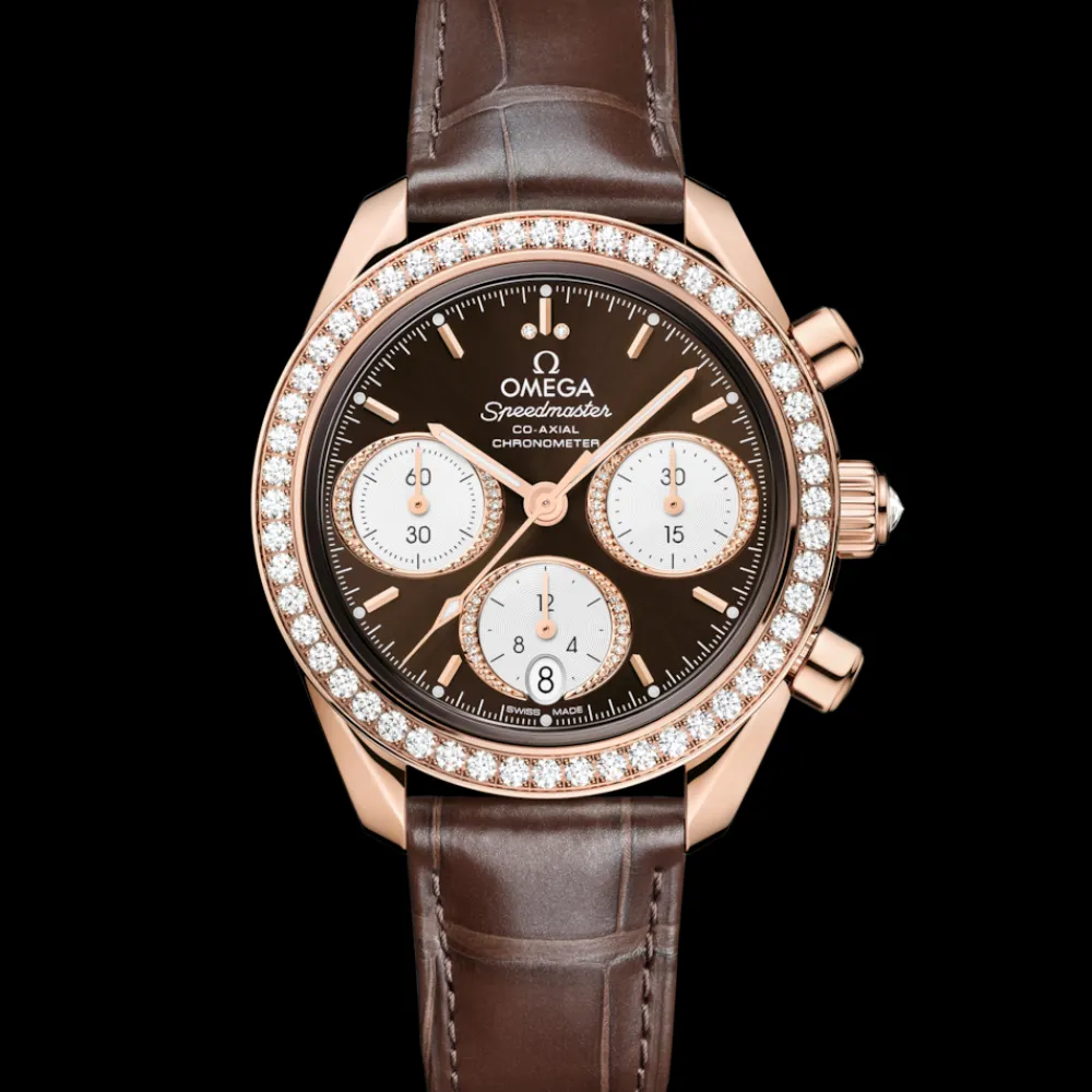38 mm, Sedna™ gold on alligator^OMEGA Discount