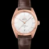 39 mm, Sedna™ gold on leather strap^OMEGA Discount