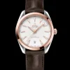 41 mm, Sedna™ gold on leather strap^OMEGA Clearance