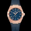 39 mm, Sedna™ gold on leather strap^OMEGA Fashion