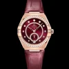 34 mm, Sedna™ gold on leather strap^OMEGA Hot