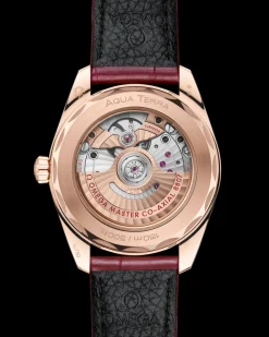 38 mm, Sedna™ gold on leather strap^OMEGA Hot