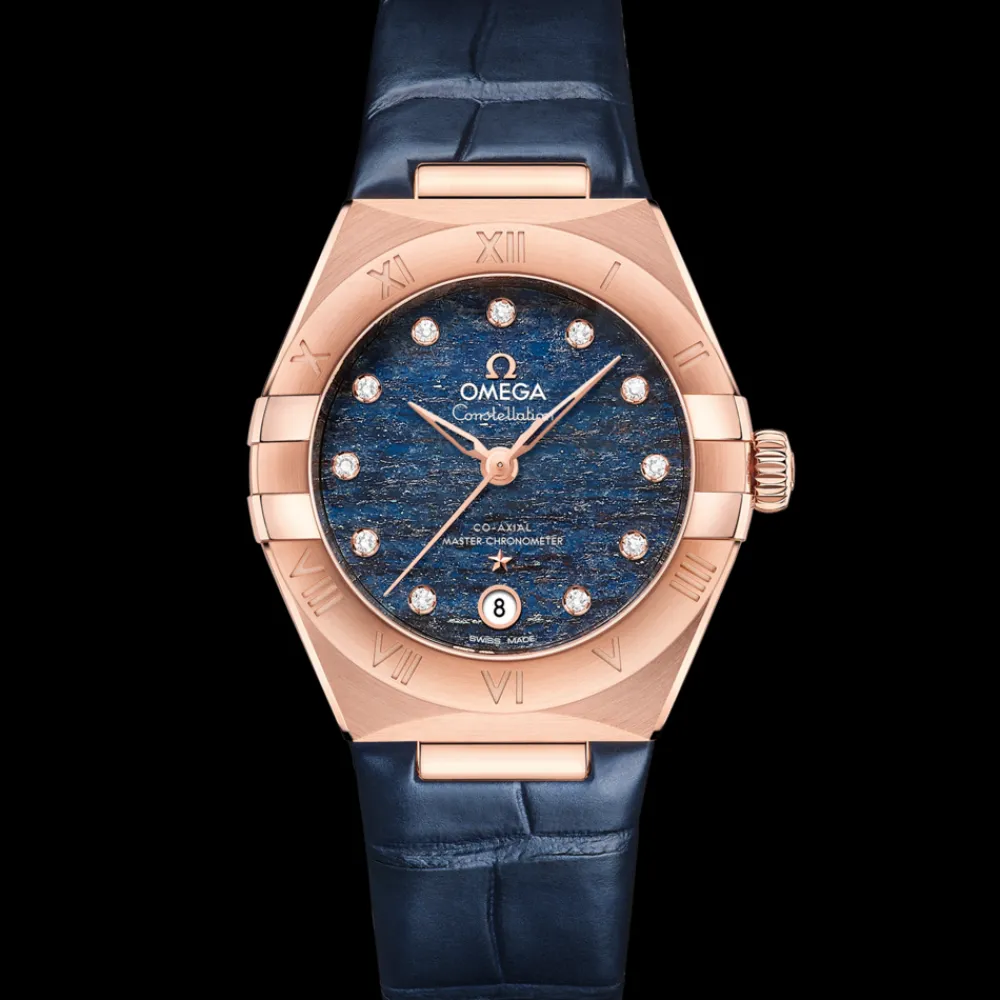 29 mm, Sedna™ gold on leather strap^OMEGA Online