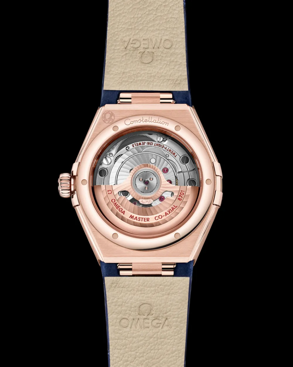 29 mm, Sedna™ gold on leather strap^OMEGA Online