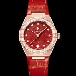 29 mm, Sedna™ gold on leather strap^OMEGA Best