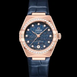 29 mm, Sedna™ gold on leather strap^OMEGA Best