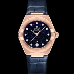 29 mm, Sedna™ gold on leather strap^OMEGA Fashion