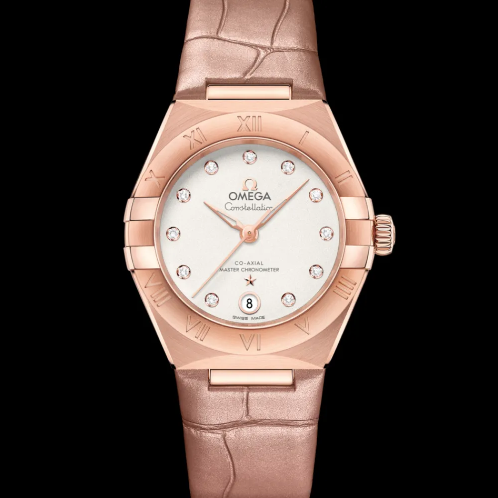 29 mm, Sedna™ gold on leather strap^OMEGA Outlet