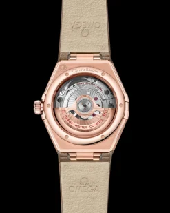 29 mm, Sedna™ gold on leather strap^OMEGA Hot