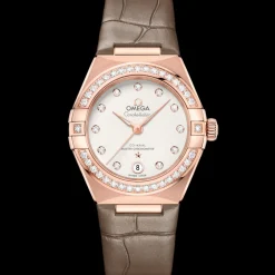29 mm, Sedna™ gold on leather strap^OMEGA Best