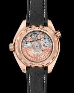 39.5 mm, Sedna™ gold on leather strap with rubber lining^OMEGA Discount