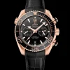 45.5 mm, Sedna™ gold on leather strap with rubber lining^OMEGA Hot
