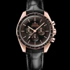 42 mm, Sedna™ gold on leather strap^OMEGA Fashion