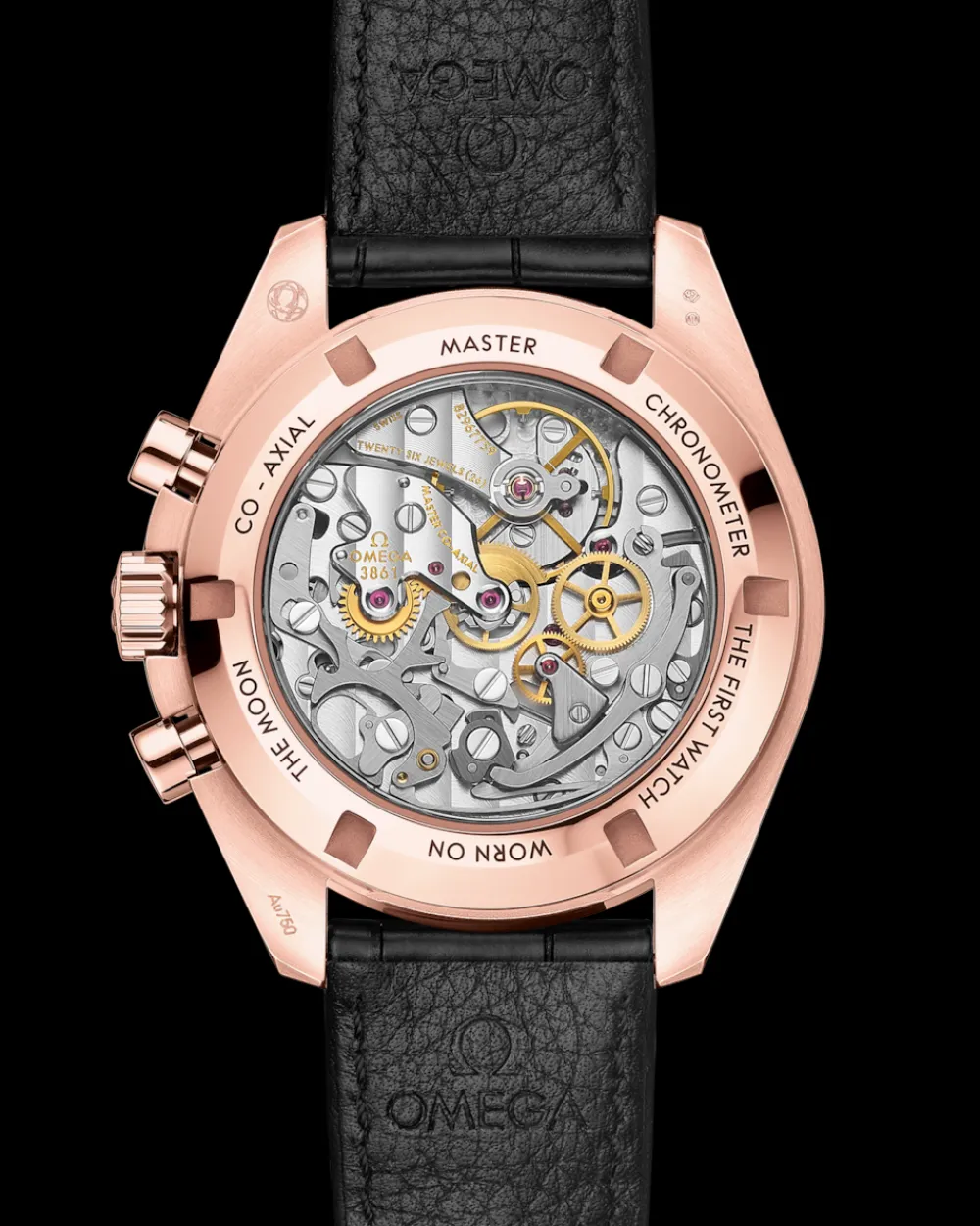 42 mm, Sedna™ gold on leather strap^OMEGA Fashion