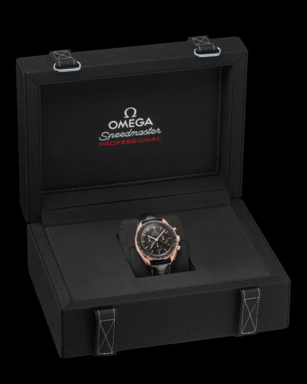 42 mm, Sedna™ gold on leather strap^OMEGA Fashion