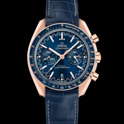 44.25 mm, Sedna™ gold on leather strap^OMEGA New