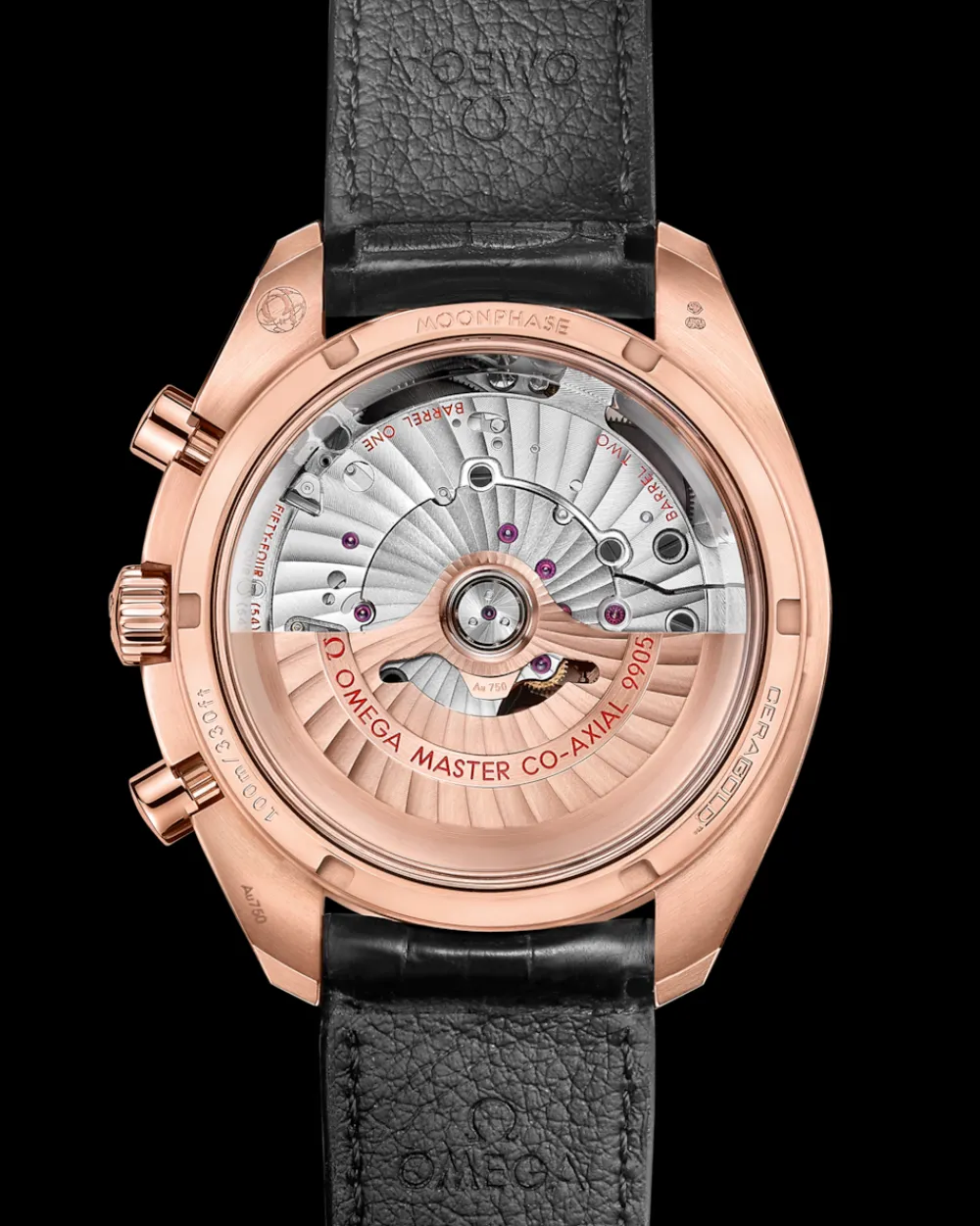 44.25 mm, Sedna™ gold on leather strap^OMEGA Best