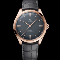 40 mm, Sedna™ gold on leather strap^OMEGA Sale
