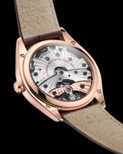 40 mm, Sedna™ gold on leather strap^OMEGA Clearance
