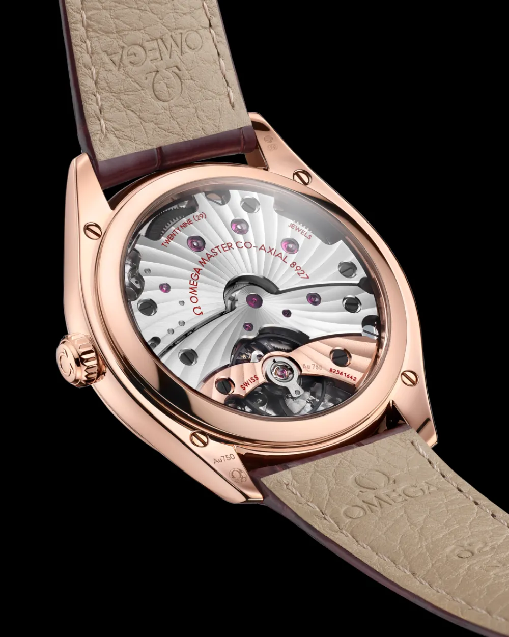 40 mm, Sedna™ gold on leather strap^OMEGA Clearance