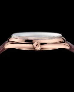 40 mm, Sedna™ gold on leather strap^OMEGA Clearance