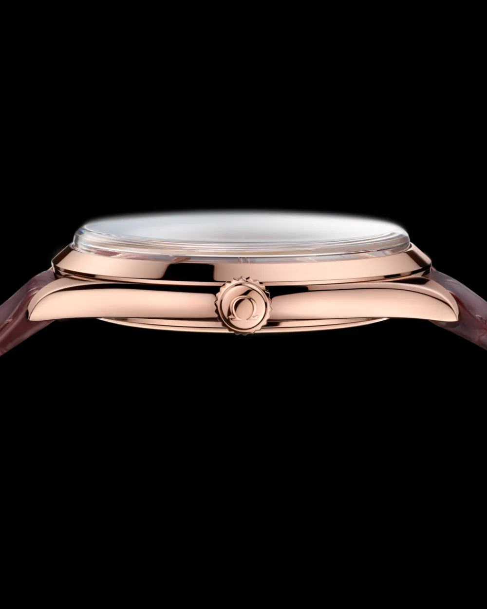 40 mm, Sedna™ gold on leather strap^OMEGA Clearance