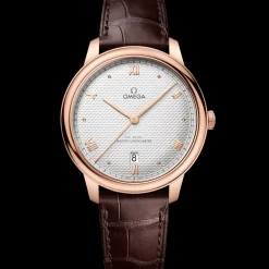 40 mm, Sedna™ gold on leather strap^OMEGA Discount