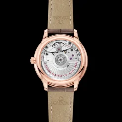 34 mm, Sedna™ gold on leather strap^OMEGA Best