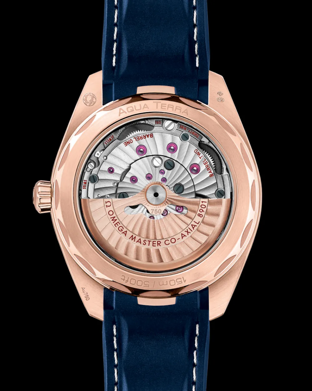 41 mm, Sedna™ gold on rubber strap^OMEGA Outlet