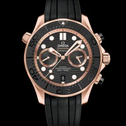 44 mm, Sedna™ gold on rubber strap^OMEGA Best