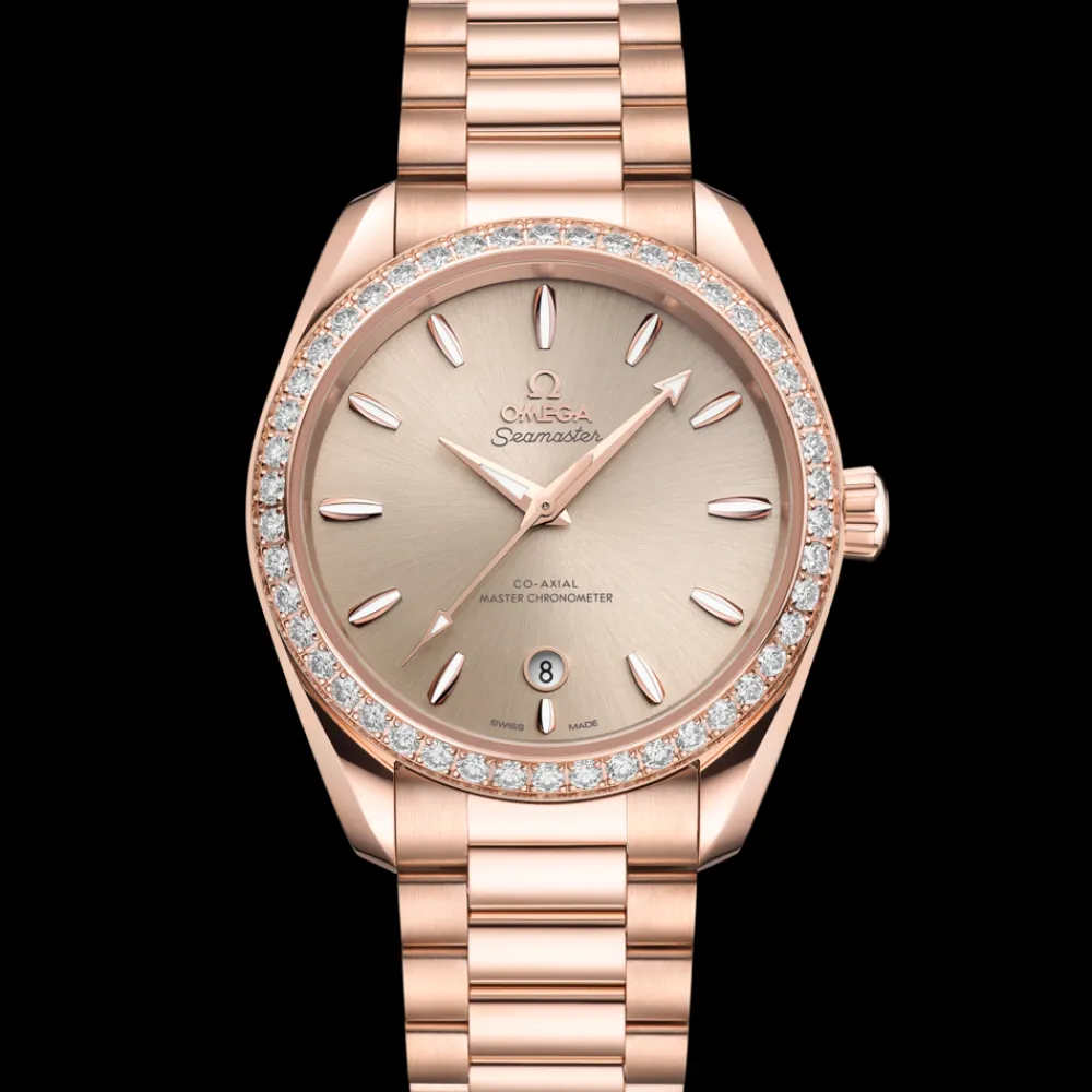 38 mm, Sedna™ gold on Sedna™ gold^OMEGA New
