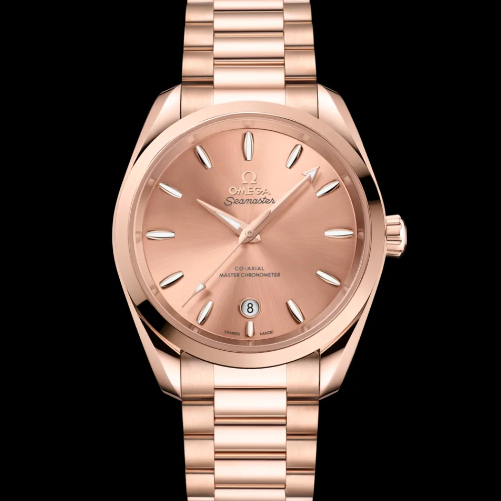 38 mm, Sedna™ gold on Sedna™ gold^OMEGA Hot