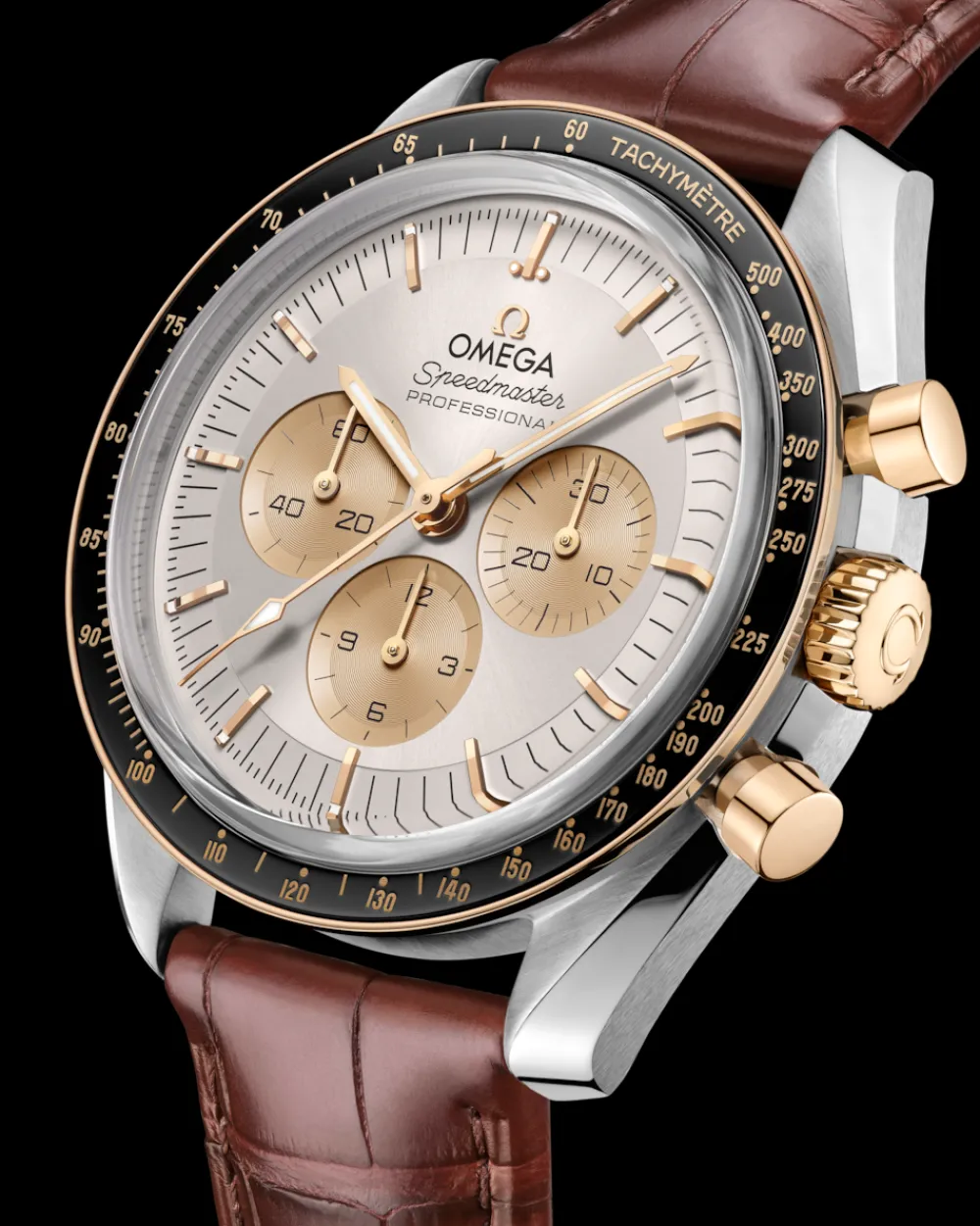 42 mm, steel ‑ Moonshine™ gold on alligator^OMEGA Clearance