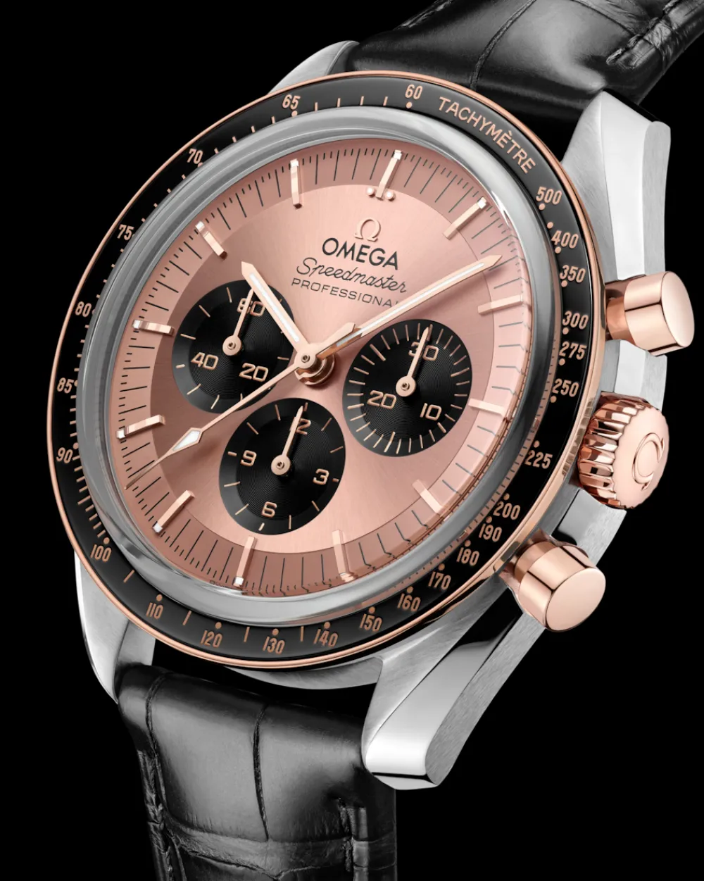 42 mm, steel ‑ Sedna™ gold on alligator^OMEGA Sale